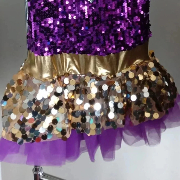 Weissman Girls Sequin Super Hero Dress  Dance Costume - Picture 3 of 6
